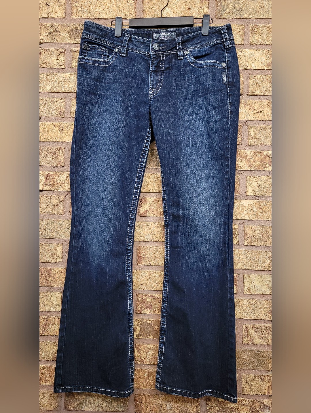 Silver Suki Surplus Dark Blue Bootcut Flare Denim Jeans Size 32